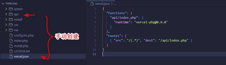 手动创建配置文件